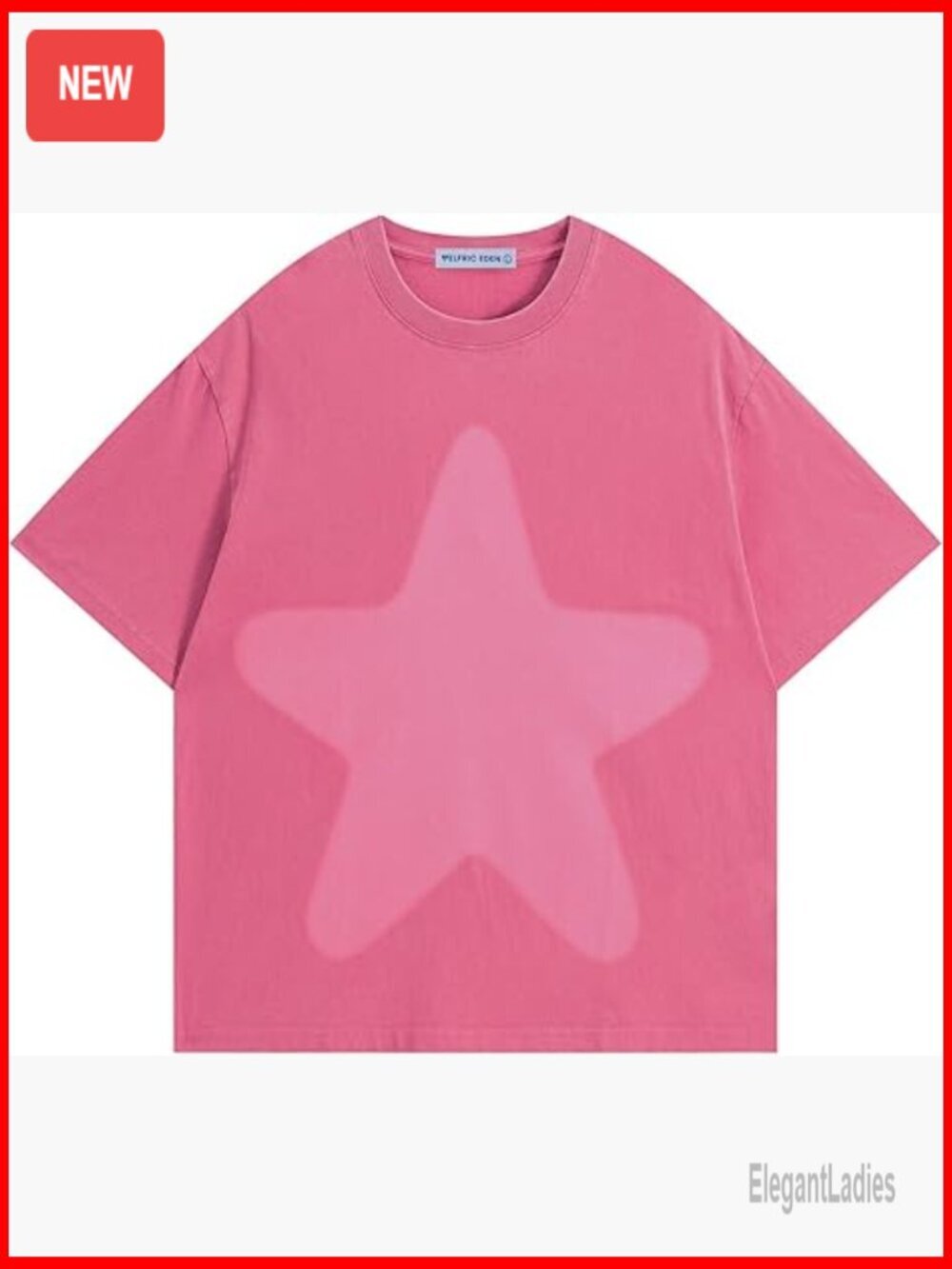 Oversized Vintage Star Graphic Tee Heavyweight Cotton Unisex Streetwear